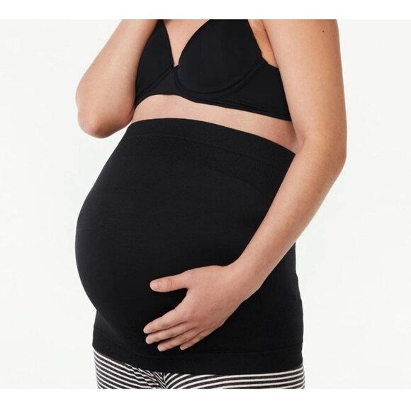 New! Joyspun Black Maternity Band Seamless Support Size L-XL 12-18 - Picture 1 of 6